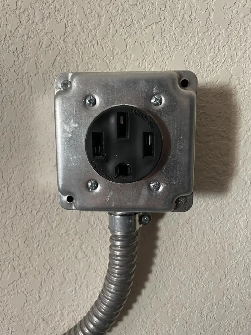 NEMA 14-50 outlet installed for Electrical Panel Upgrade in Hearne